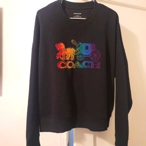 Coach Rainbow Horse and Carriage Sweater